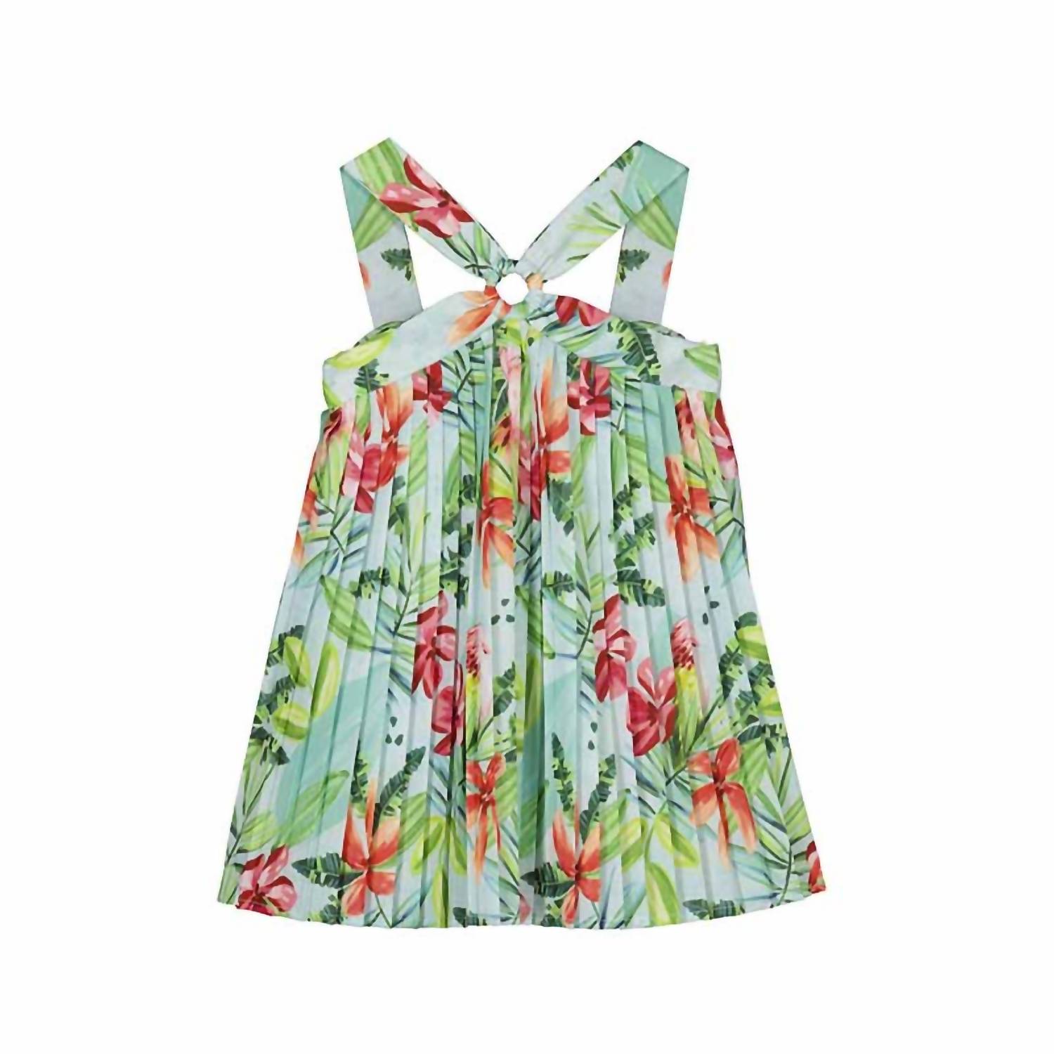 Mayoral - Girl's Pleated Printed Dress