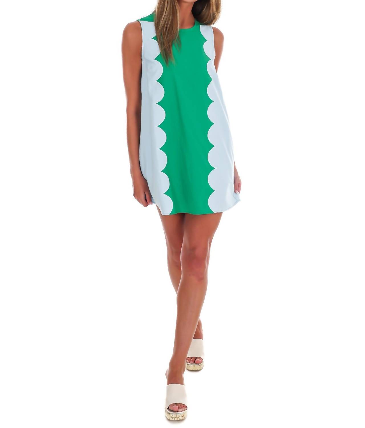 Day + Moon - Women's Scalloped Sweetie Mini Dress