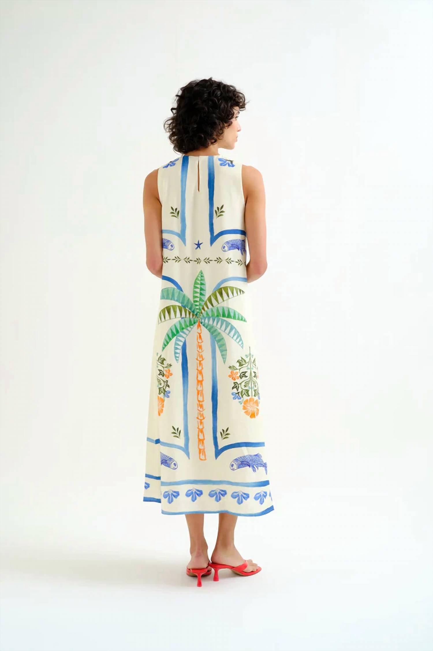 Compania Fantastica - Palm & Fish Maxi Dress