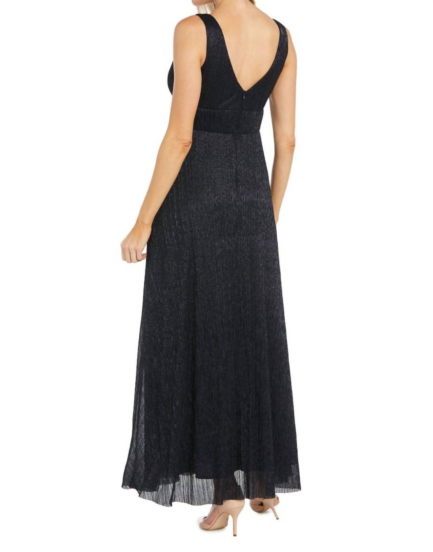 R&M Richards - Long Metallic Gown