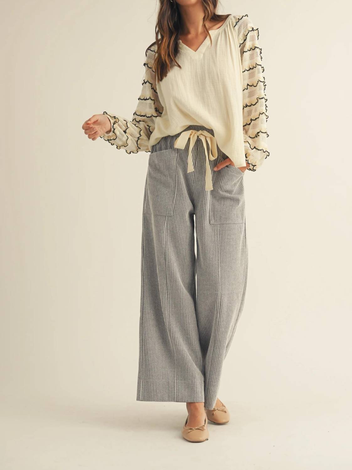 Lovlov - Elastic Pocket String Relaxed Pants