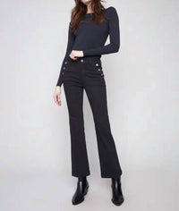 Charlie B - Flare Leg Button Pocket Pants