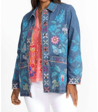 Johnny Was - Petra Long Denim Worker Jacket - Plus