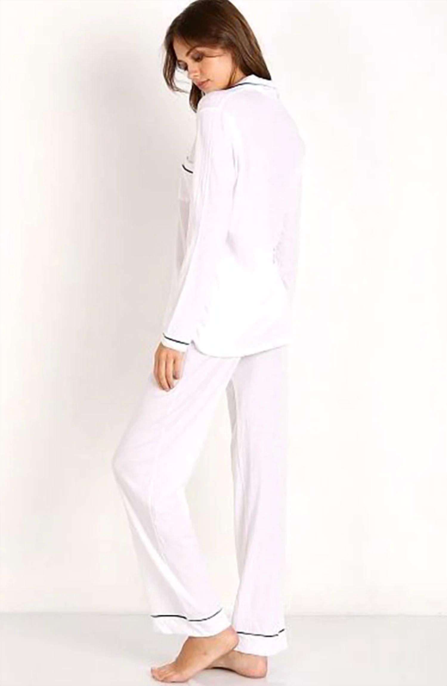 Only Hearts - Organic Cotton Piped Pajamas