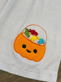 Luigi Kids - Girl's Halloween Bucket Applique Short Sleeve Dress