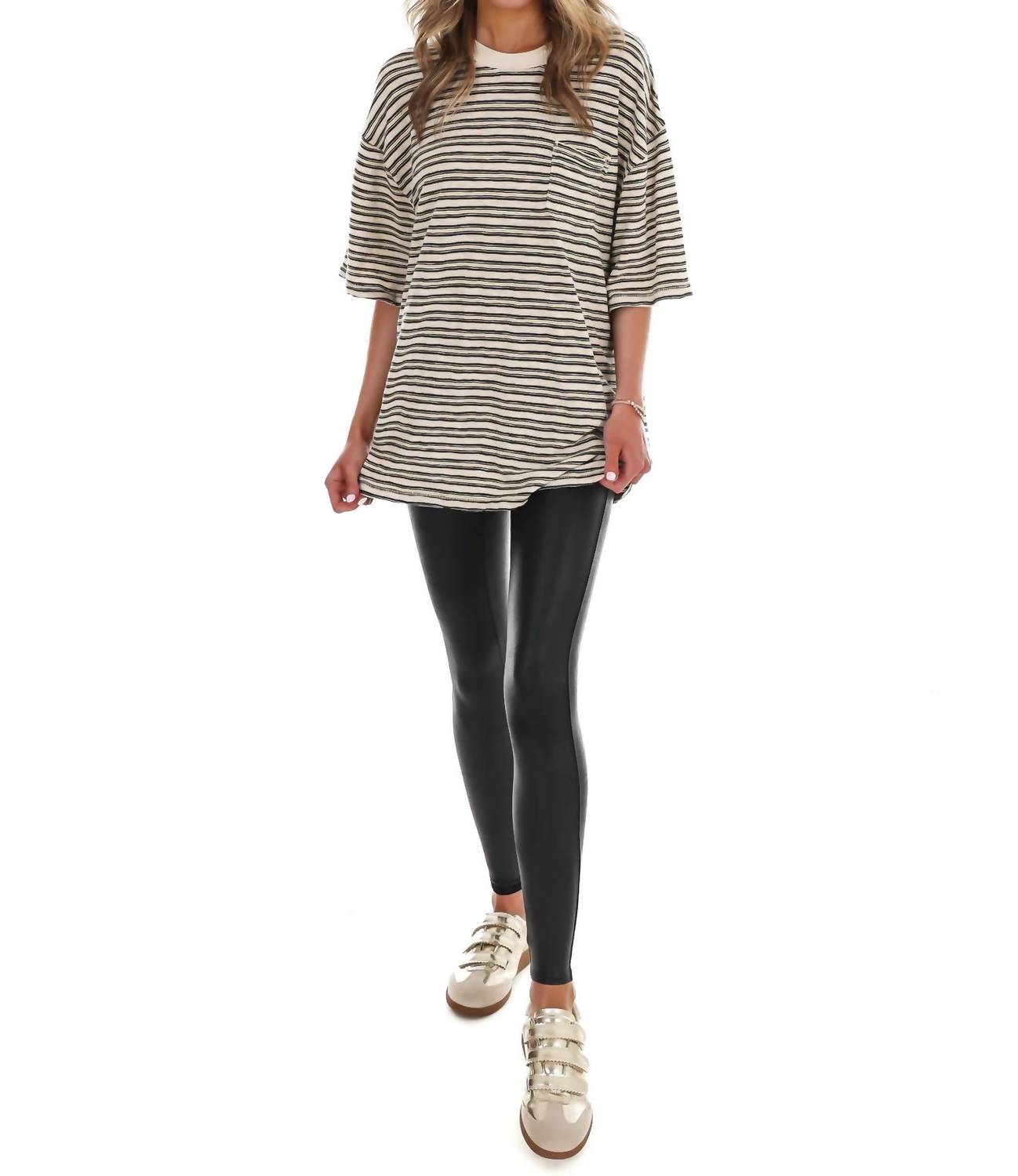 Free People - All Love Stripe Pocket Tee