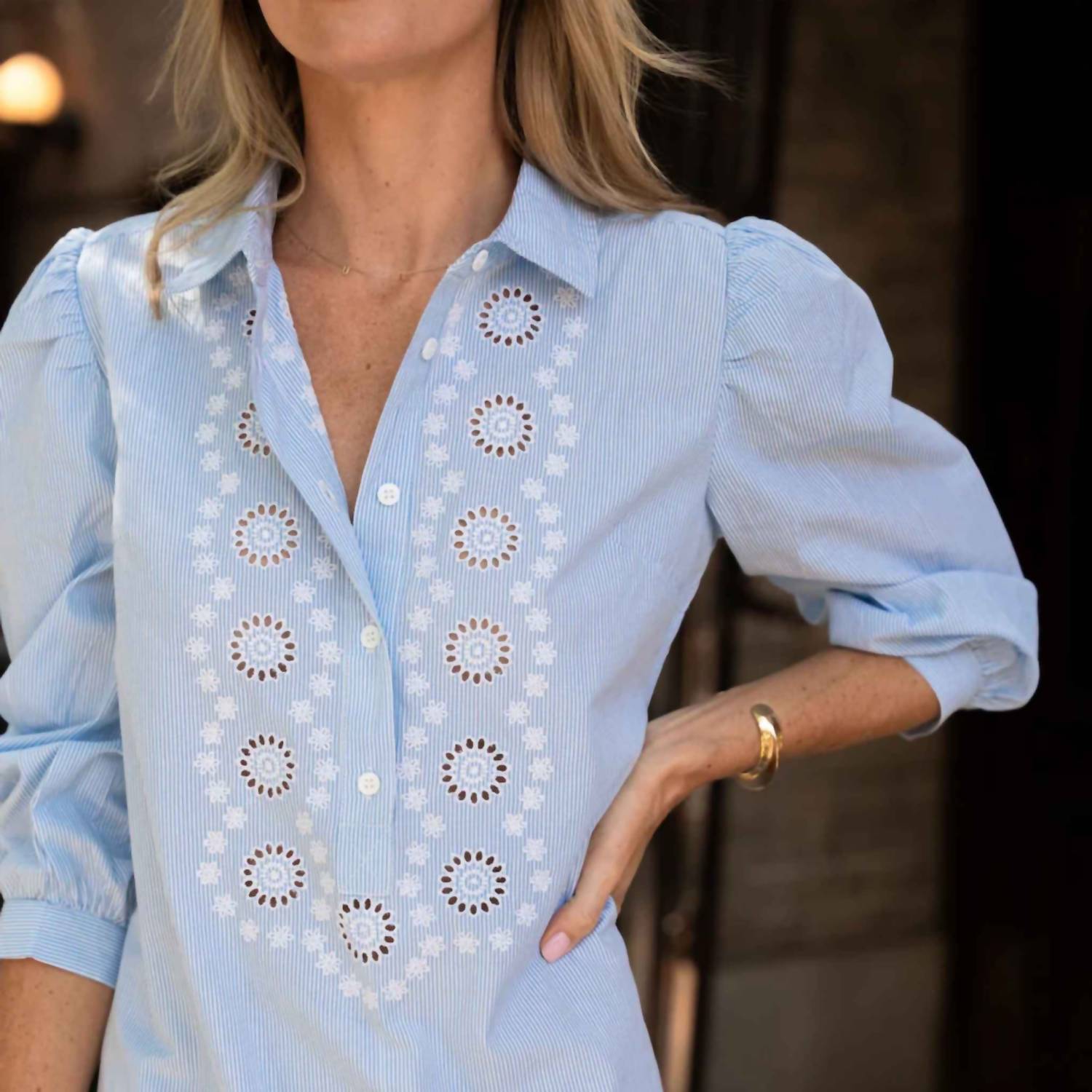 Sail To Sable - Ruffle Hem Shirt Dress