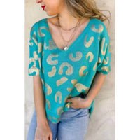 Amoli - Leopard Knit Top