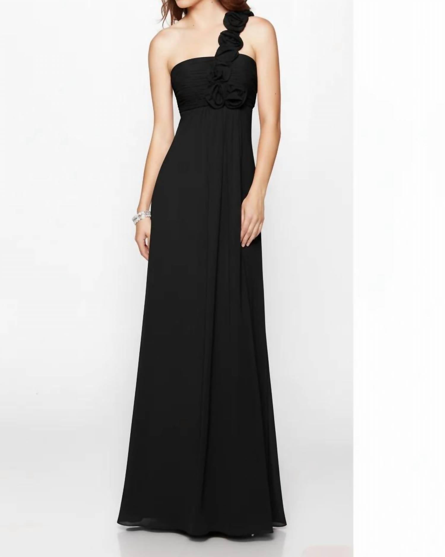 Last Dress - One-Shoulder Chiffon Gown