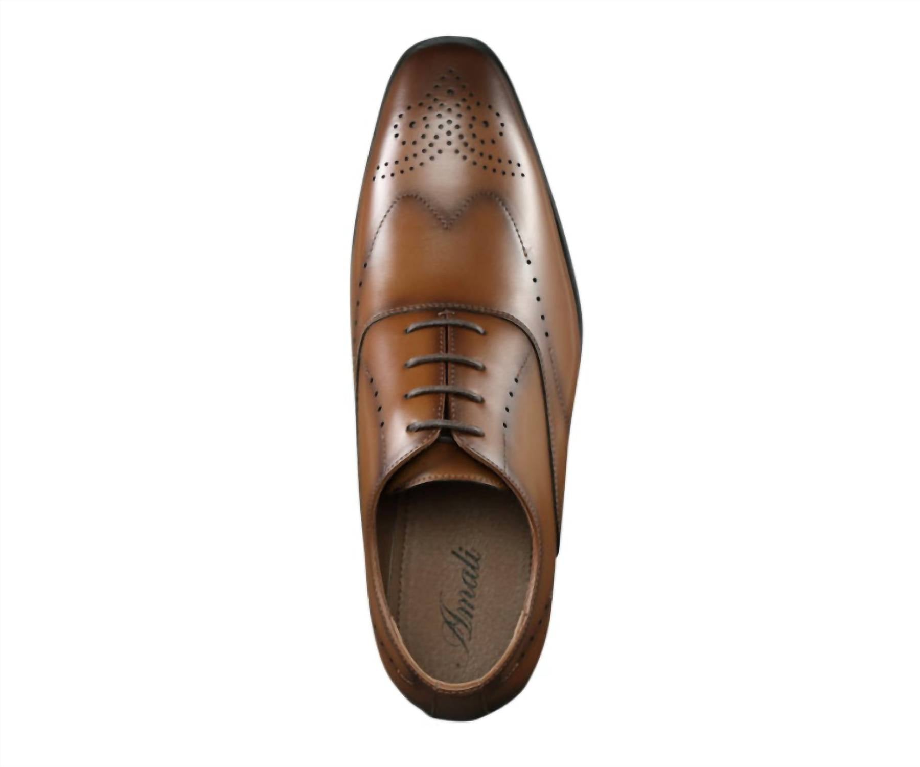 Amali Men's Rory Oxford Shoes in cognac - men's shoe - view 4