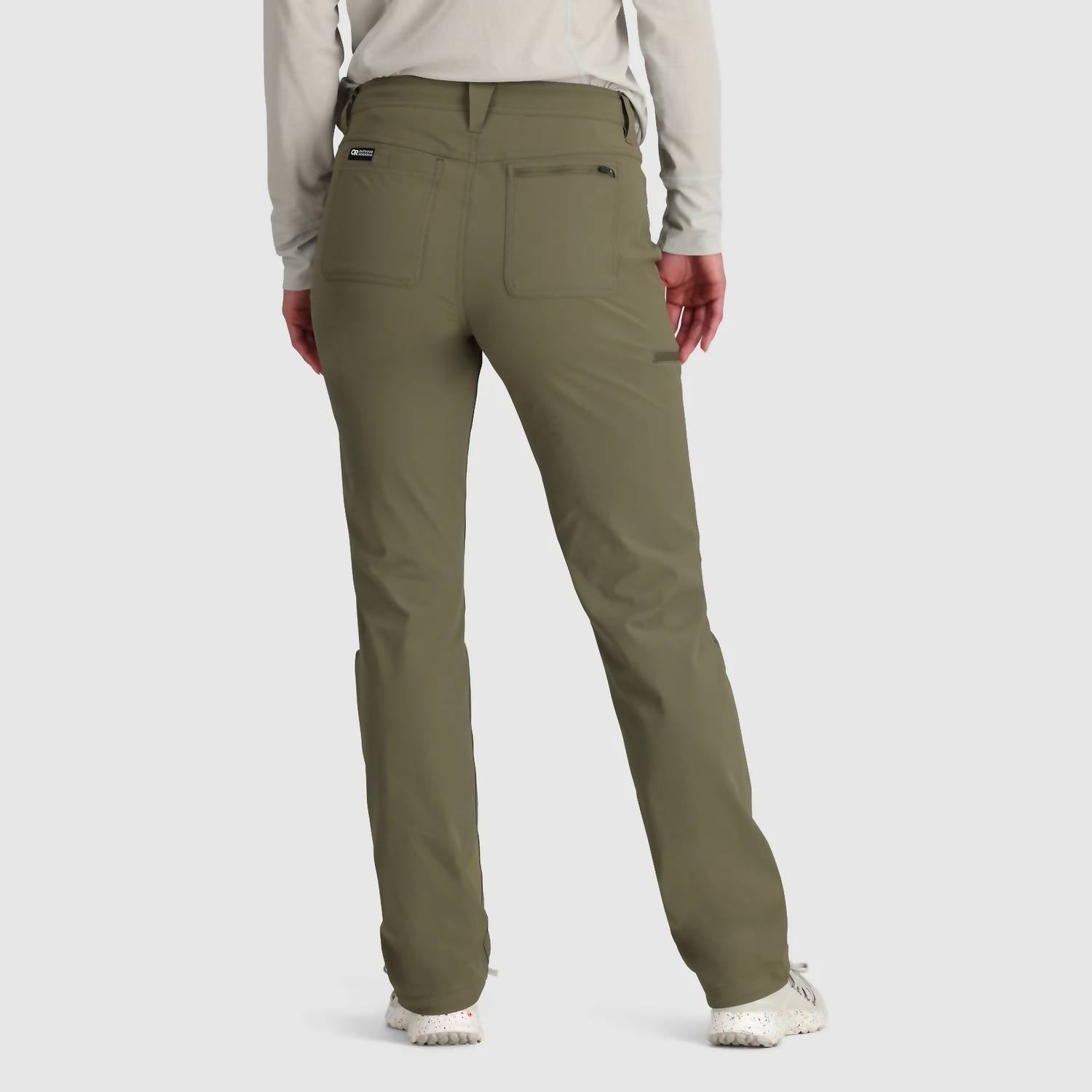 OUTDOOR RESEARCH Women's Ferrosi Transit Pants in dark olive - women's pants - detail view