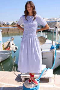 Oliphant - Smocked Drop Waist Maxi Dress