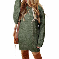 Little Daisy Closet - Cable Knit Sweater Dress