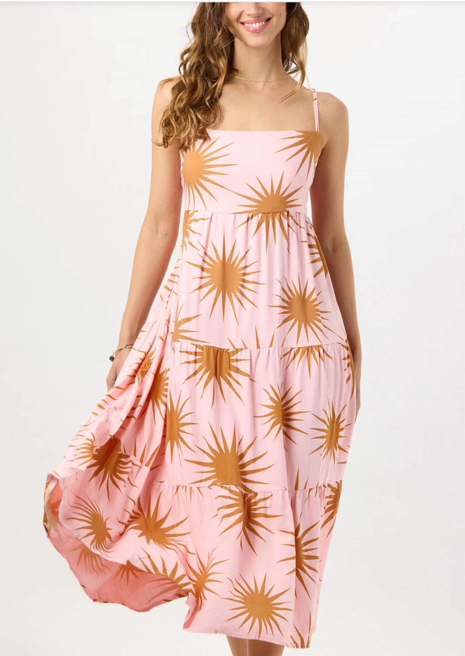 tiare hawaii maxi dress Nanette | Hawaiian Apparel & Beachwear | Sunny Days Blush Gold | One Size Color:Sailor Mini Stripe warehouse-stock One Shoulder Maxi Dress length draping fabric