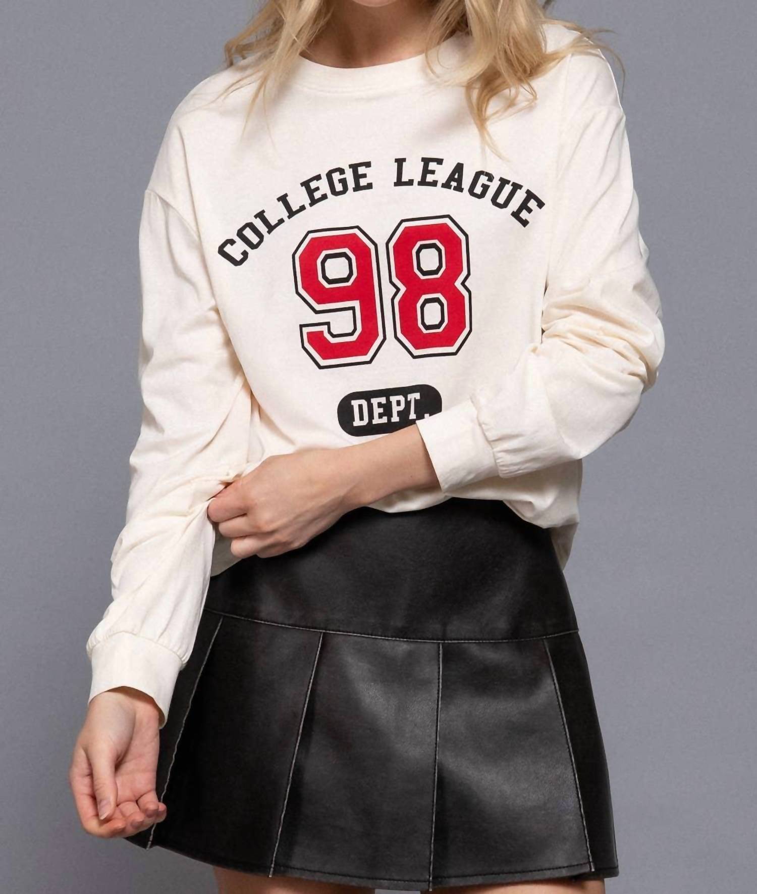 Active Basic - Long Sleeve Printed Detail Top