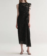 A.L.C. Astrid Lace Midi Dress in black - women's dress