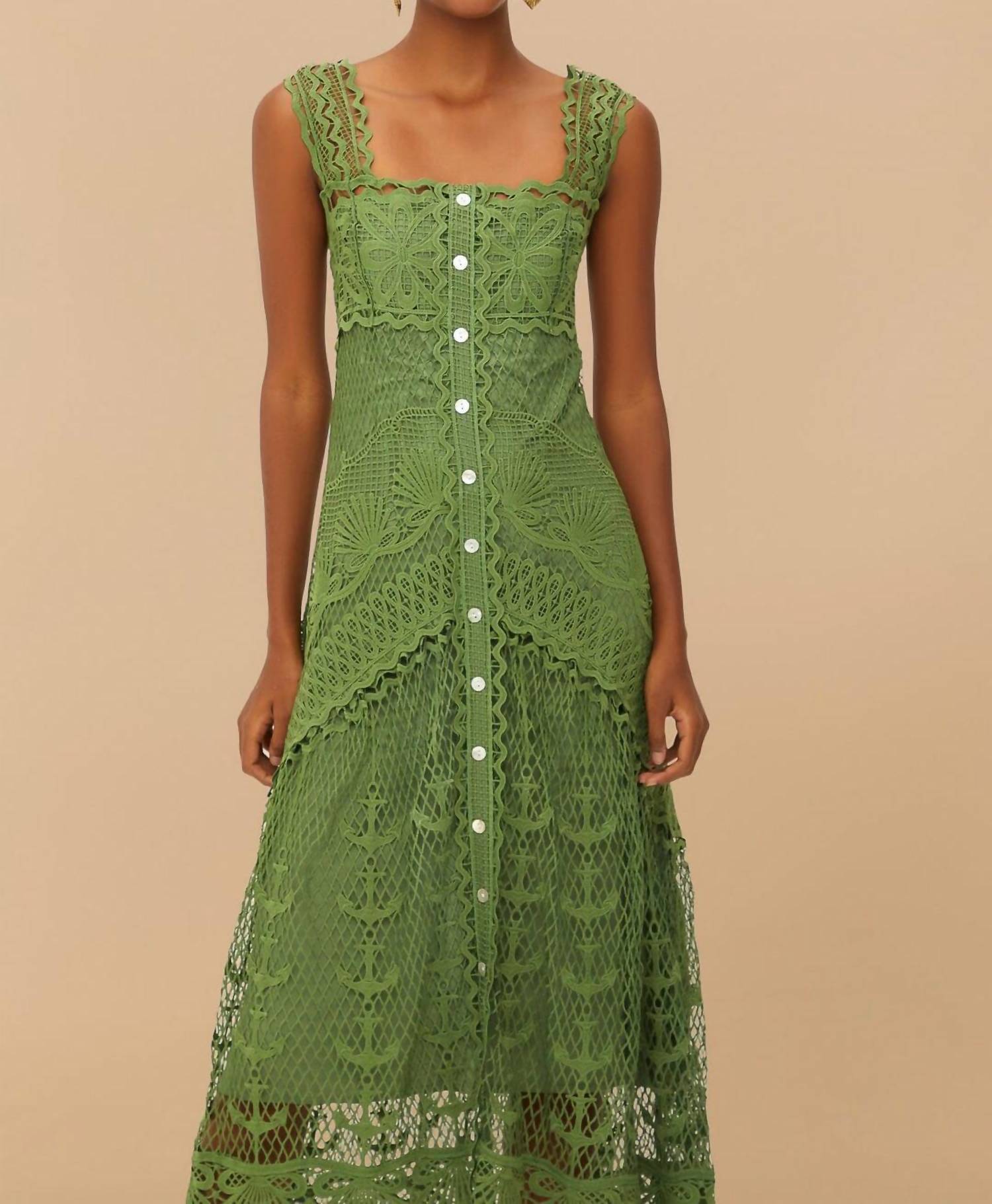 Farm Rio - Nautical Guipire Maxi Dress