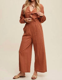 Listicle - Ali Mack Tie Front Jumpsuit