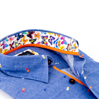 Eight X - Men's Fill Coupe Shirt With Butterfly Trim
