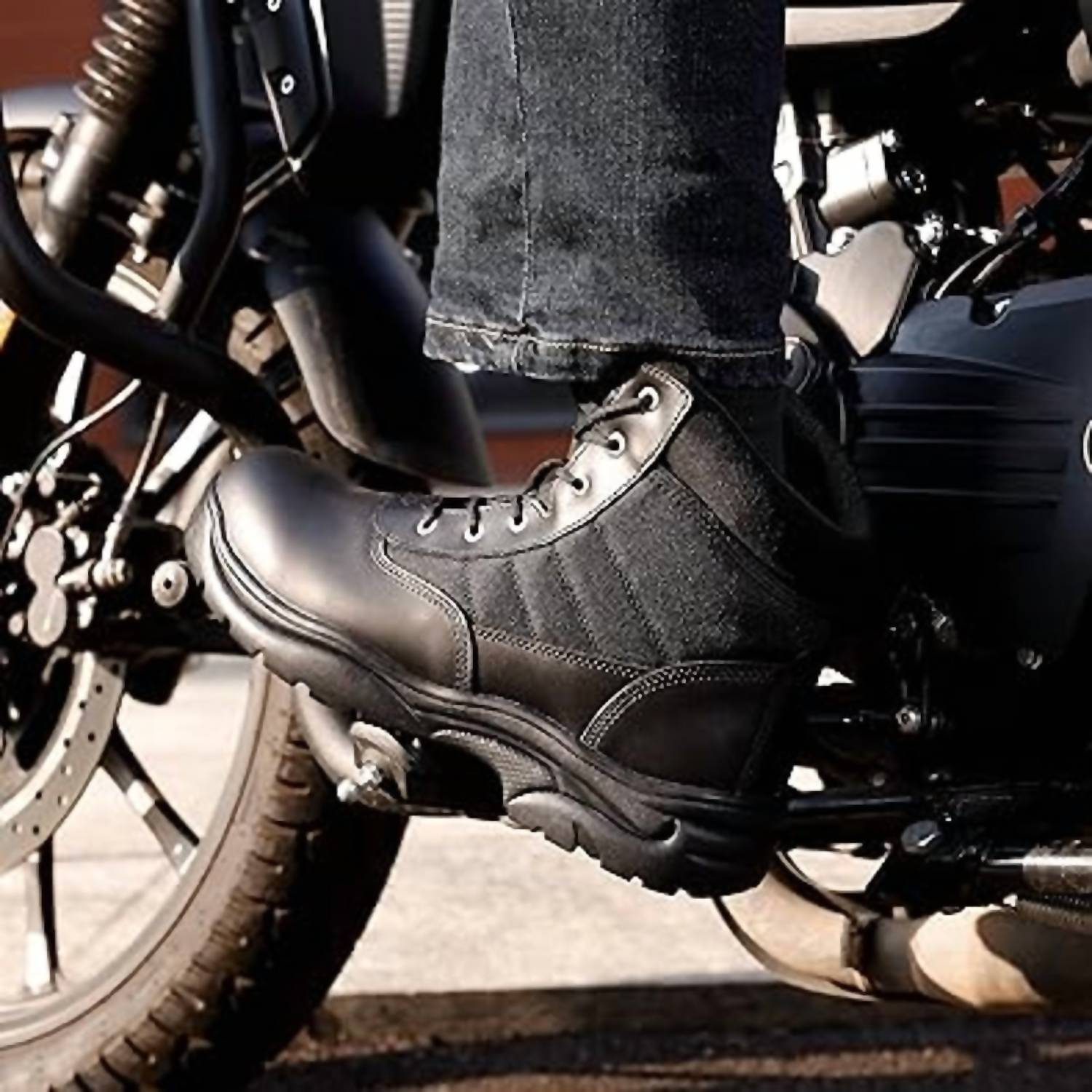 Nortiv8 Men's Faux Leather Lace-Up High Top Waterproof Tactical Boots in black - men's boots - view 4