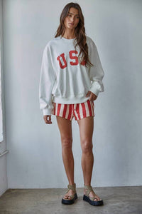 By Together - Freedom Stripe Shorts
