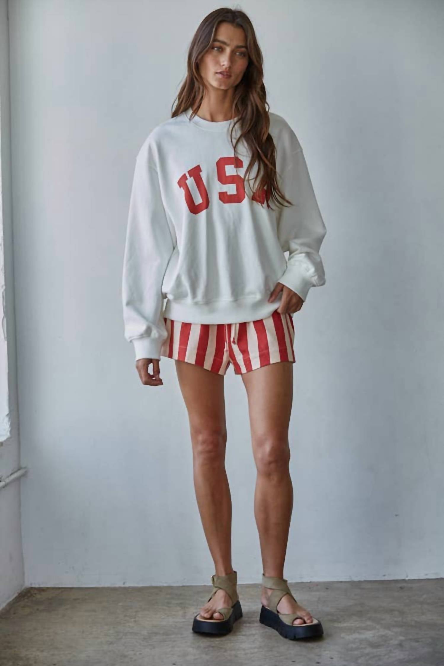 By Together - Freedom Stripe Shorts