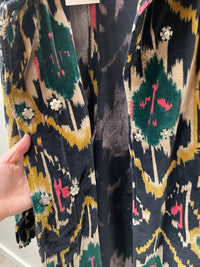 Paperlace - Ikat Velvet Knee Length Jacket