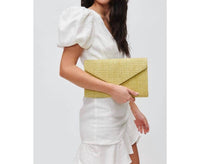 Urban Expressions - Trista Straw Clutch Woven Chain Crossbody