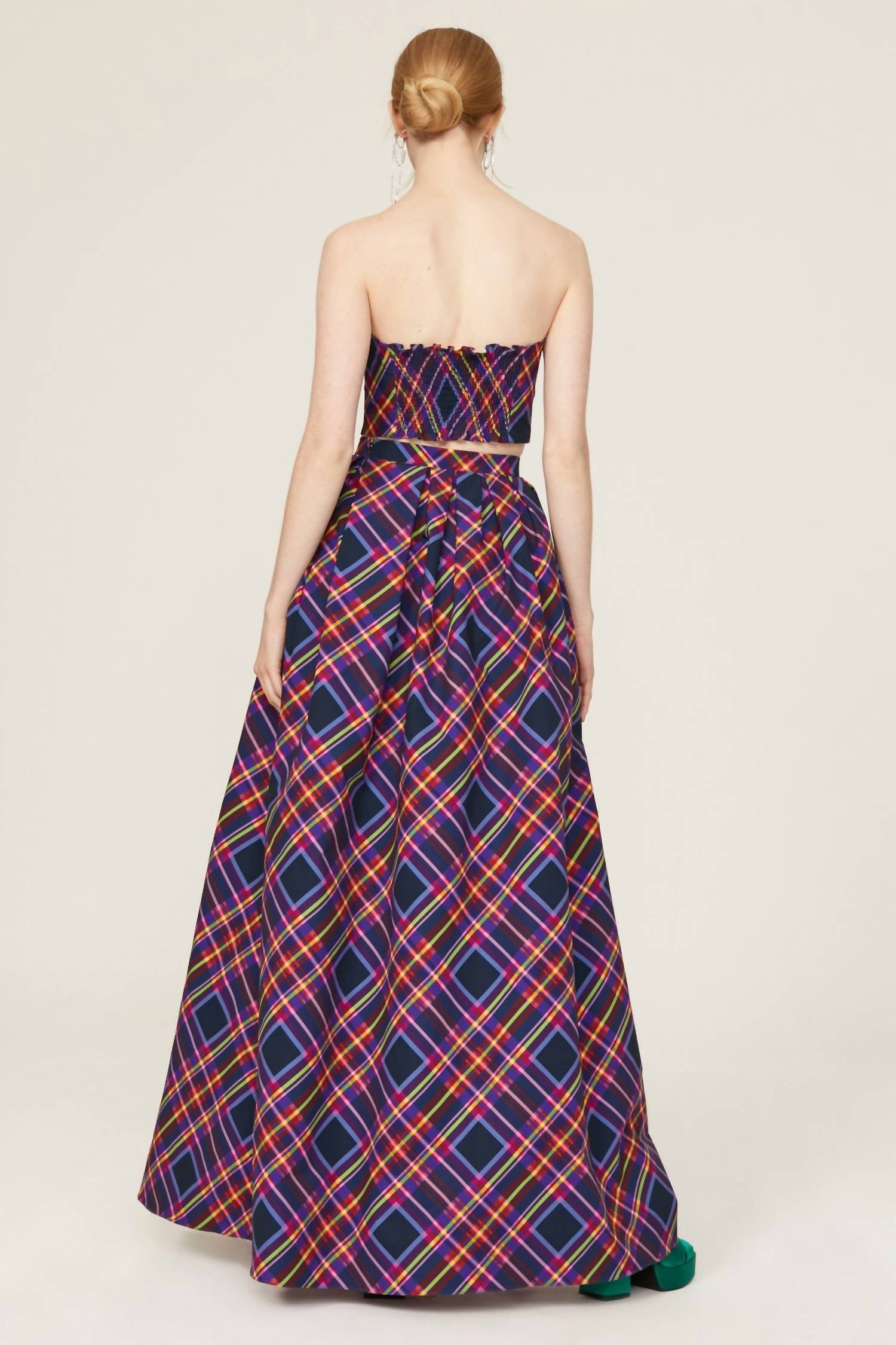 SACHIN & BABI Ava Maxi Skirt in party plaid - women's skirt - detail view