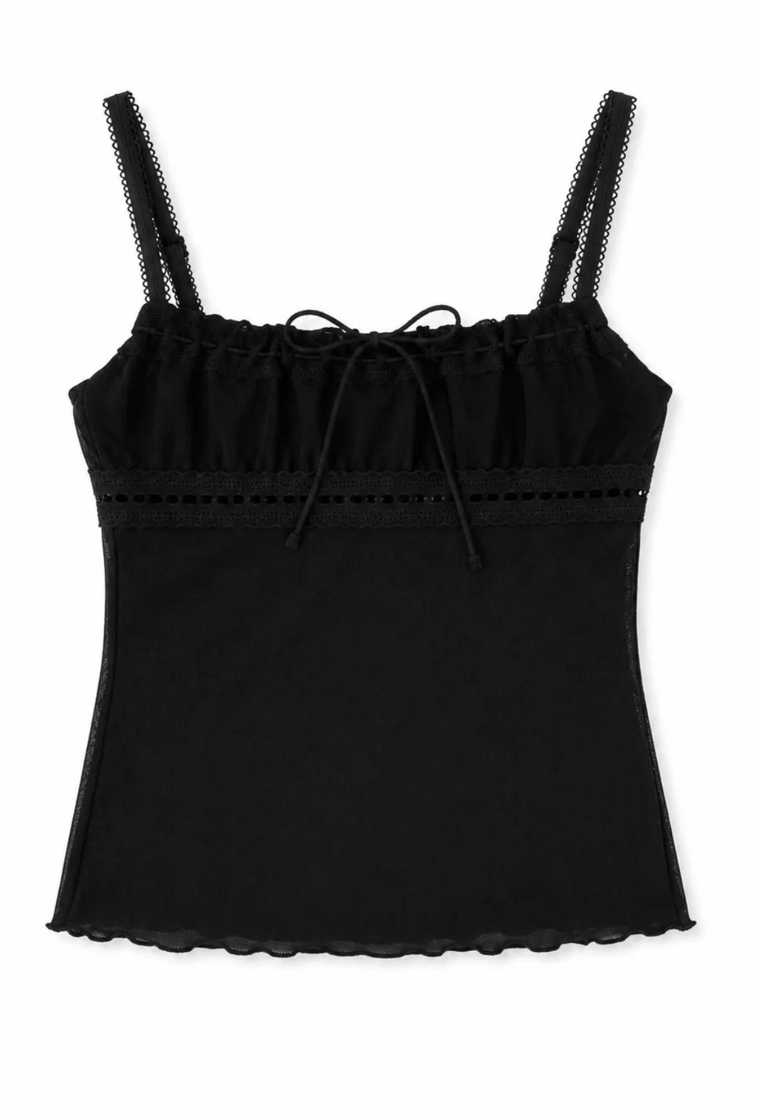 Cheryl Creations - Girls Mila Mesh Tie Front Top