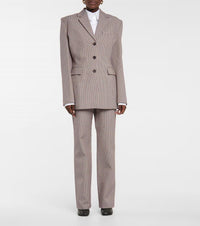Salvatore Ferragamo - Women's Wool Houndstooth Trousers