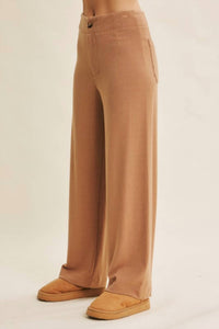 In February Thermal Straight Leg Pant in doe - women's pants - alternate view