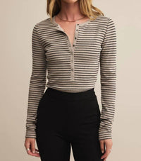 Z Supply - Women's Stella Stripe Henley Top
