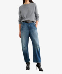 NILI LOTAN Nora Sweater in medium grey melange - women's sweater - detail view