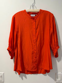 FOIL Women's Don't Make A Fuss Blouse in jaffa orange - women's blouse