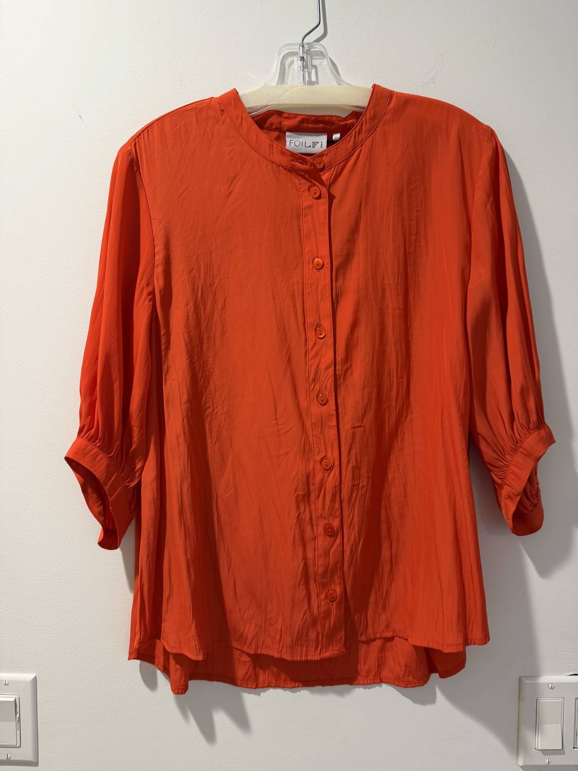 FOIL Women's Don't Make A Fuss Blouse in jaffa orange - women's blouse