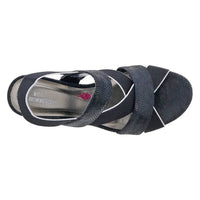 Ros Hommerson Women's Wynona Wedge Sandal in black - women's sandal - alternate view
