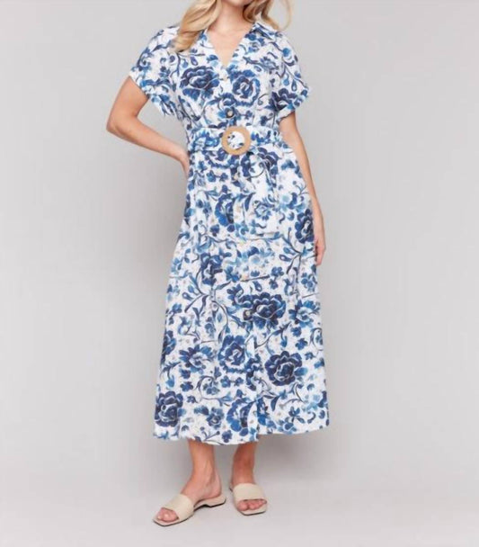 Charlie B - Floral Print Cotton Maxi Dress