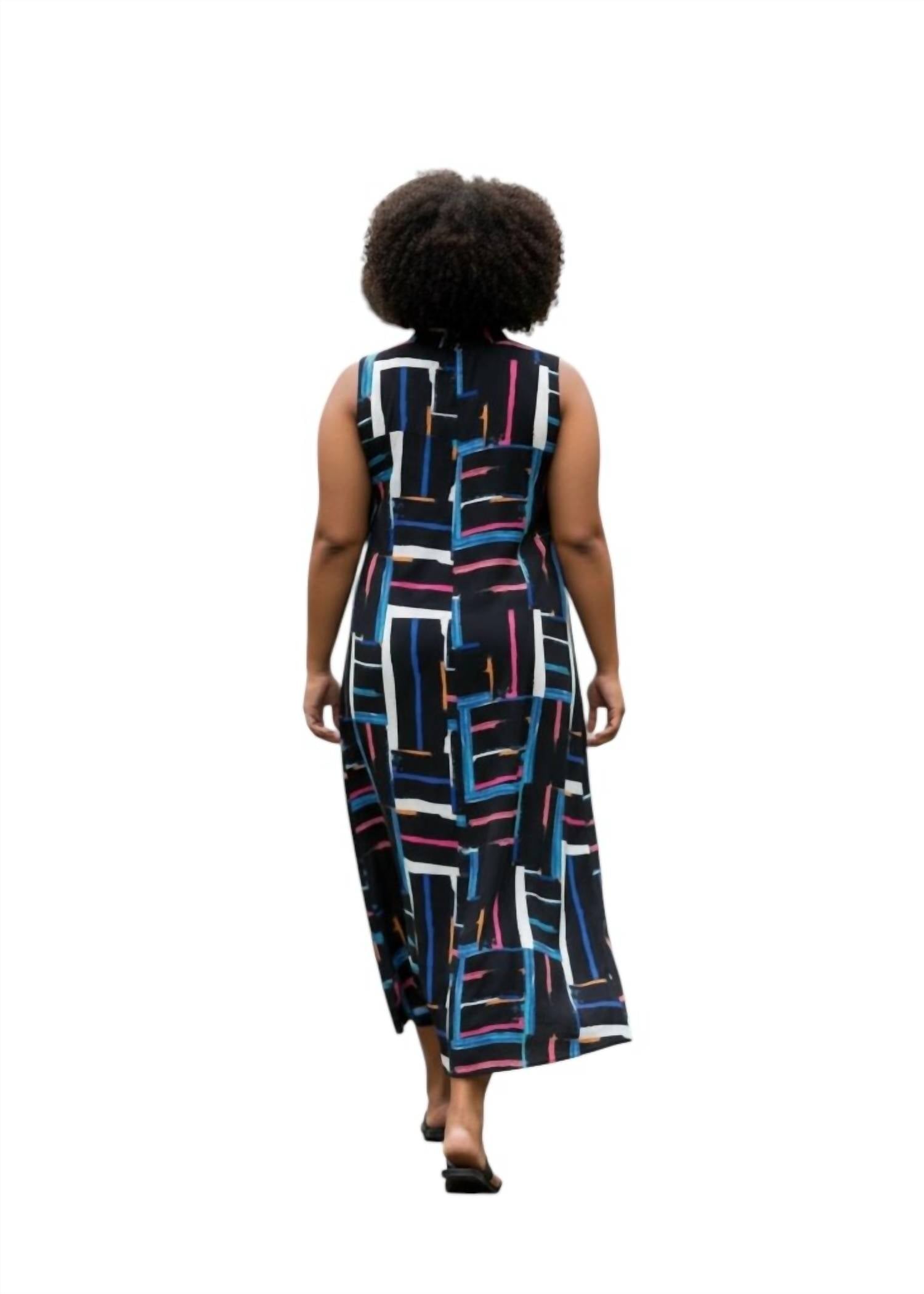 Joseph Ribkoff - Geo Print Sleeveless Maxi Dress