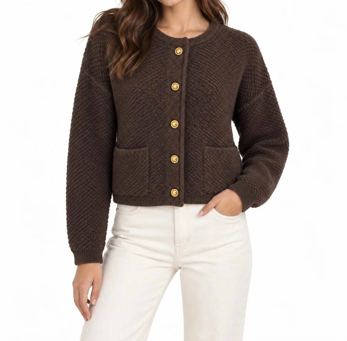 Mikarose - Long Sleeve Button Down Cardigan