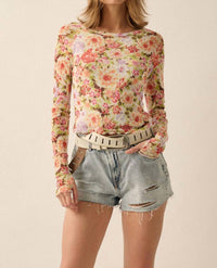 Promesa - Floral Mesh Top