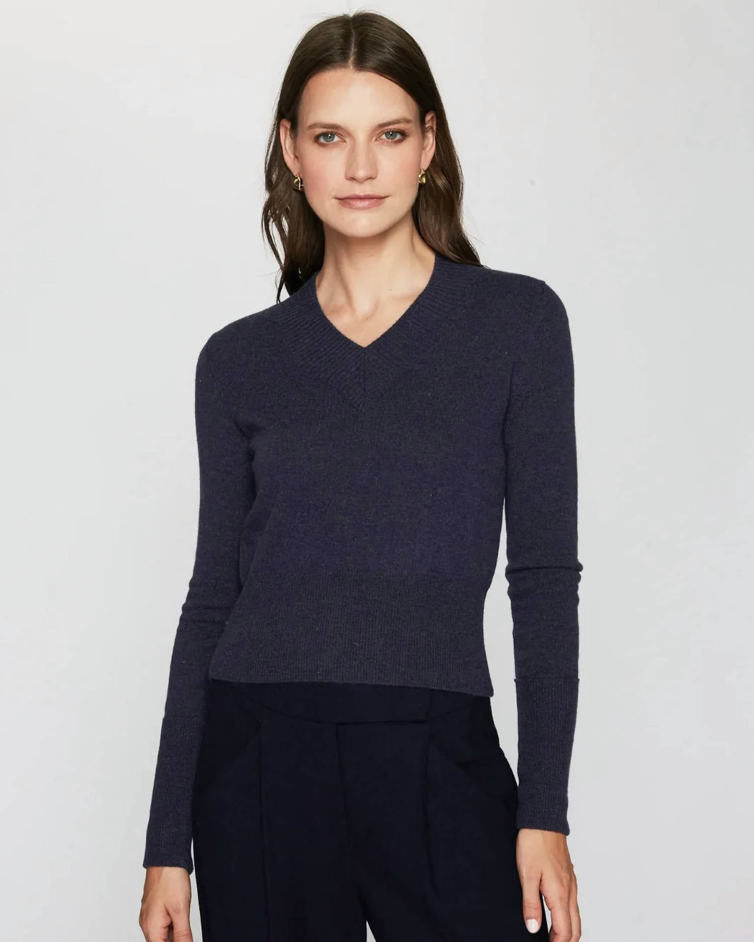 Autumn Cashmere - V Neck With High Cuffs Sweater