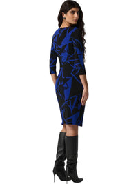 Joseph Ribkoff - Silky Knit Geometric Print Sheath Dress
