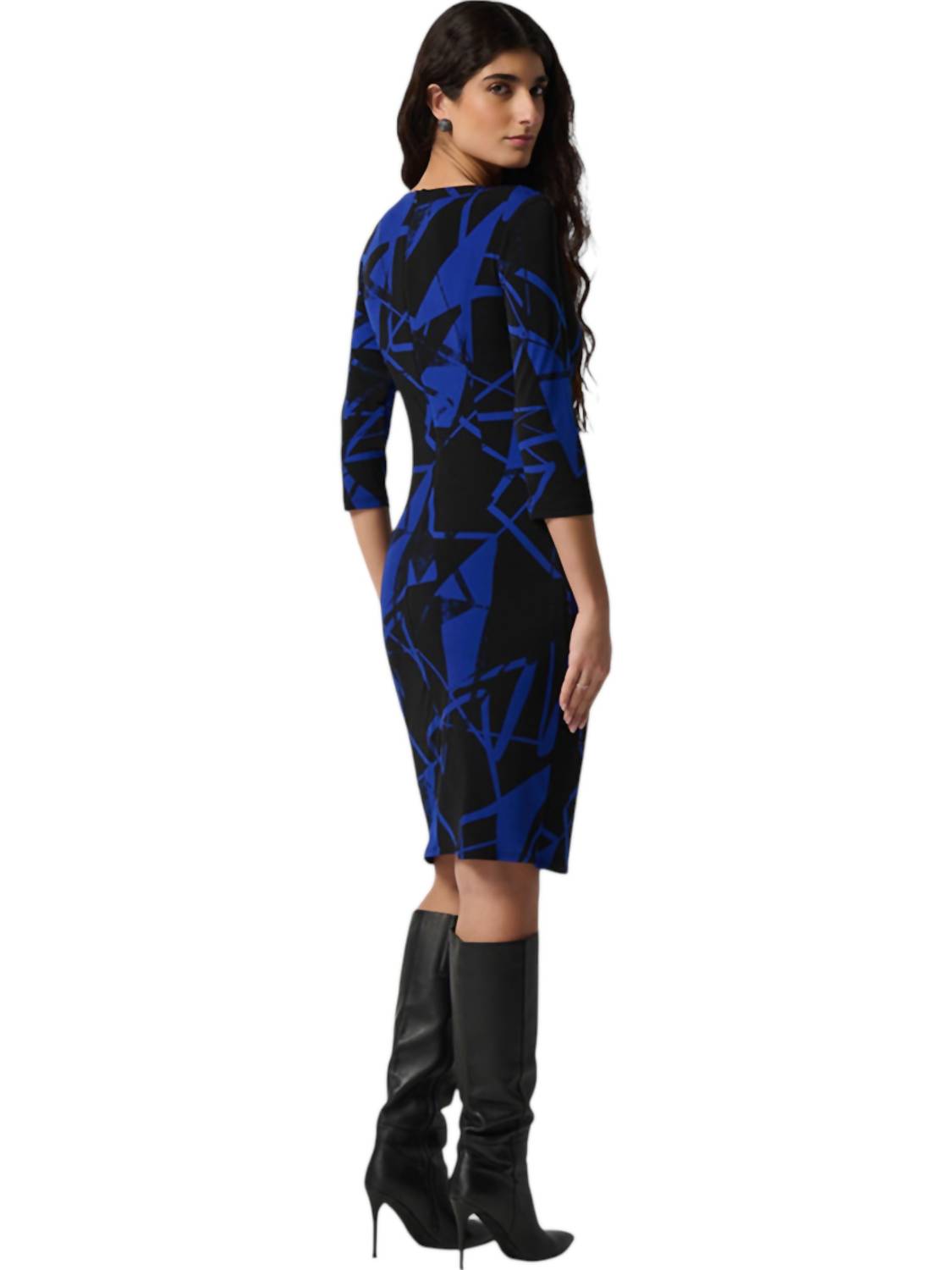 Joseph Ribkoff - Silky Knit Geometric Print Sheath Dress