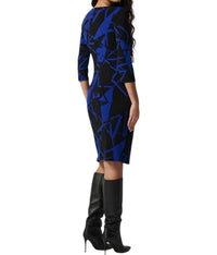Joseph Ribkoff - Silky Knit Geometric Print Sheath Dress
