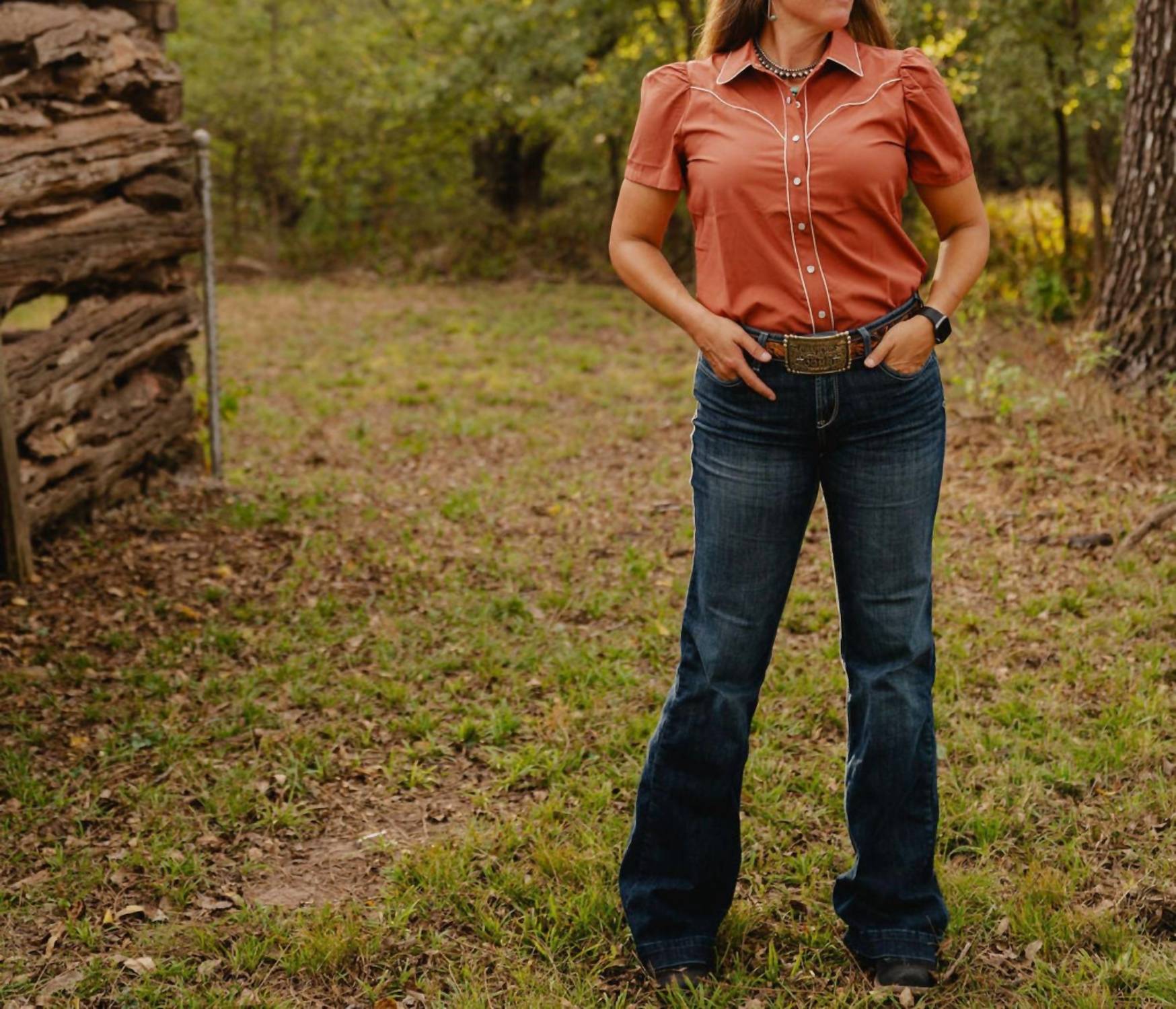 Howdy Hanny - Mesa Sunset Button Front Blouse