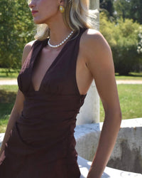 Nia - Chestnut Mini Dress