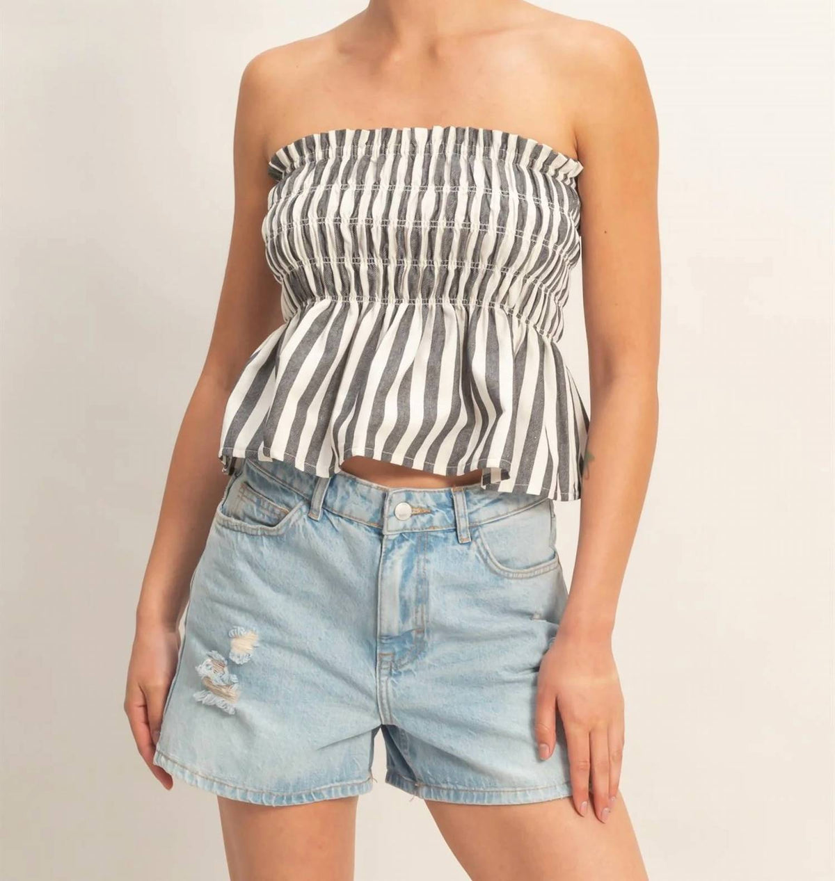 Hyfve - Stripped Smocked Top
