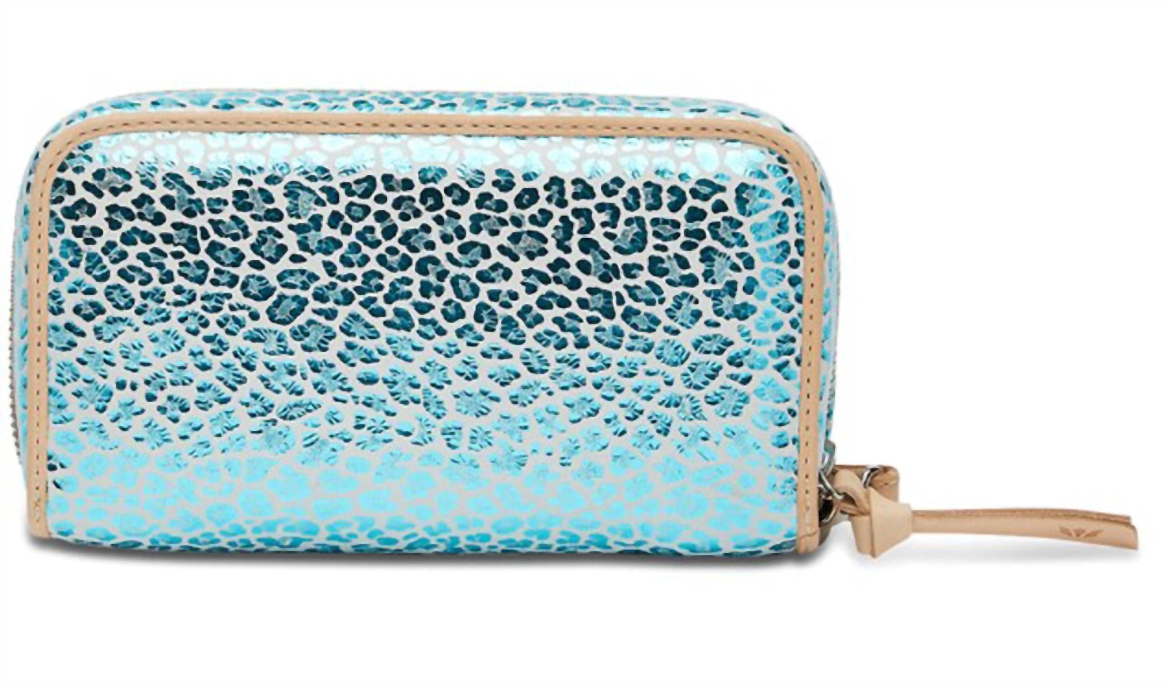 Consuela Women's Kat Wristlet Wallet in turquoise metallic jag - women's bag - detail view
