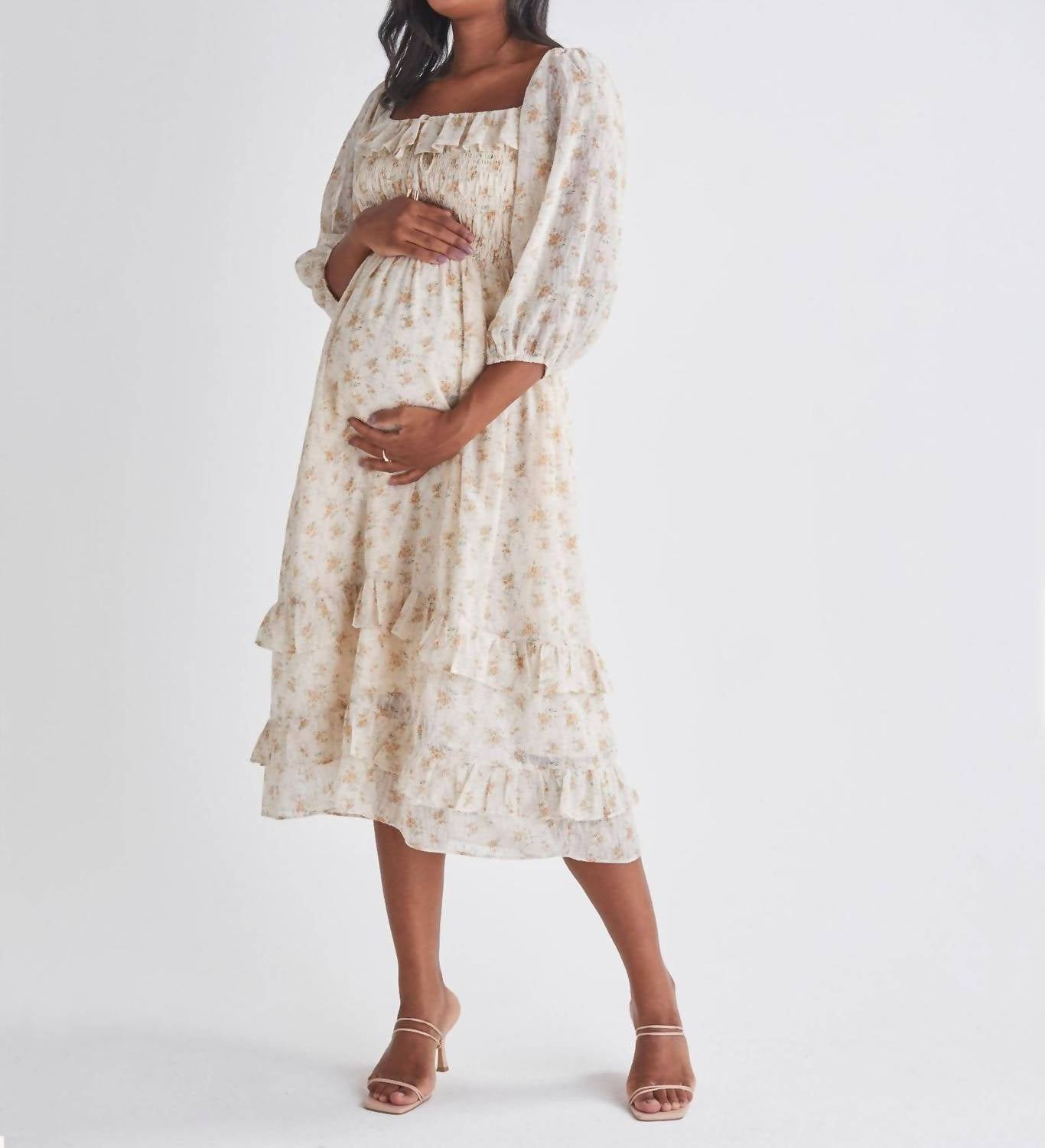 Angel Maternity - Daisy Romantic Maternity Baby Shower Dress